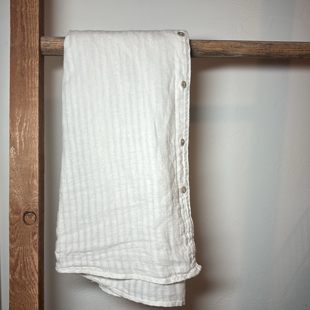 100% flax white shirt